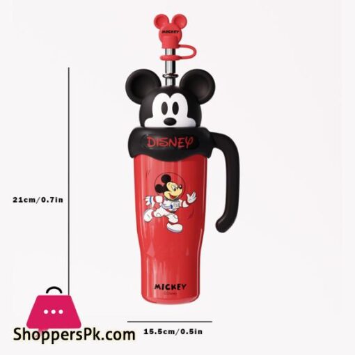 Disney 850ML Mickey Mouse Cup Thermal Stainless Steel Bottle High capacity Cartoon Minnie Water Bottle Cute Portable Cup