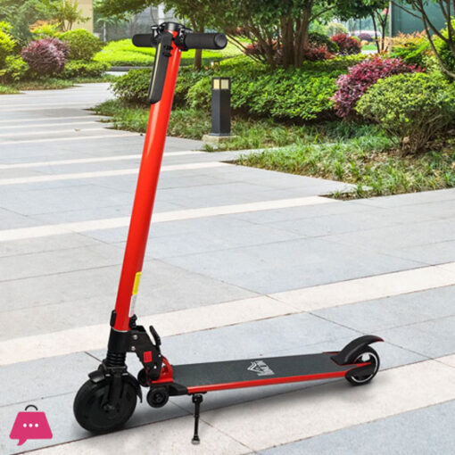 Aluminium Alloy Electric Bike Speed Adjustable Electric Scooter for Adults with Light Red