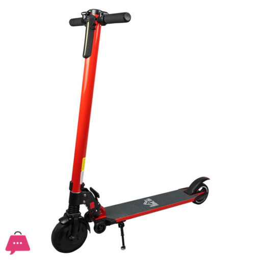 Aluminium Alloy Electric Bike Speed Adjustable Electric Scooter for Adults with Light Red