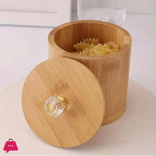 Bamboo Snack/Food Storage Jar With Wooden Lid