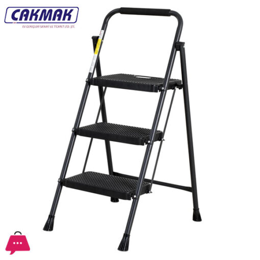 CAKMAK Eurotower Metal 3 Step Ladder Turkey Made