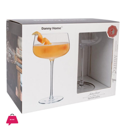 Danny Home Crystal Cocktail glasses Set Of 2 500ml CRY09