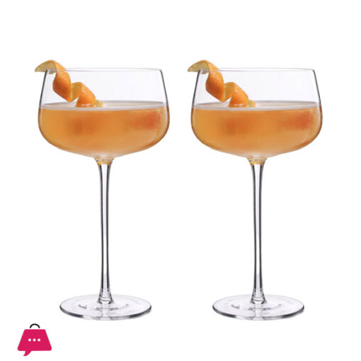 Danny Home Crystal Cocktail glasses Set Of 2 500ml CRY09