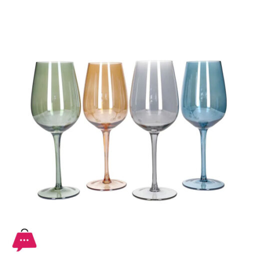 Danny Home Crystal Wine Glasses Multicolor Set ( Set Of 4 ) CB11-20