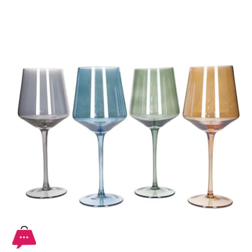 Danny Home Crystal Wine Glasses Multicolor Set ( Set Of 4 ) CB11-21