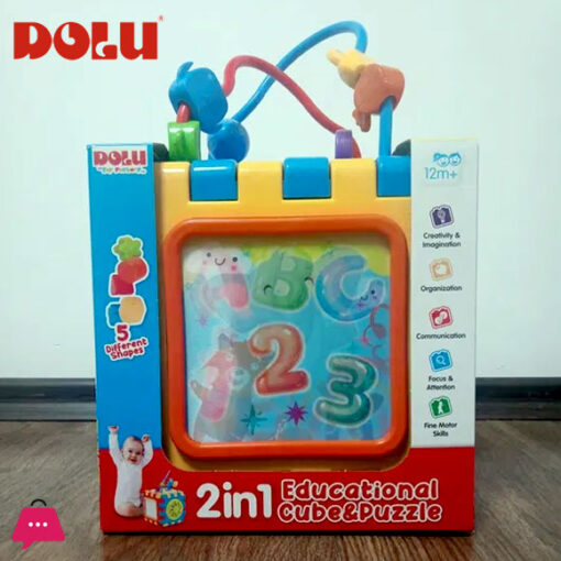 Dolu 2 ​​in 1 Educational Cube and Puzzle 5092