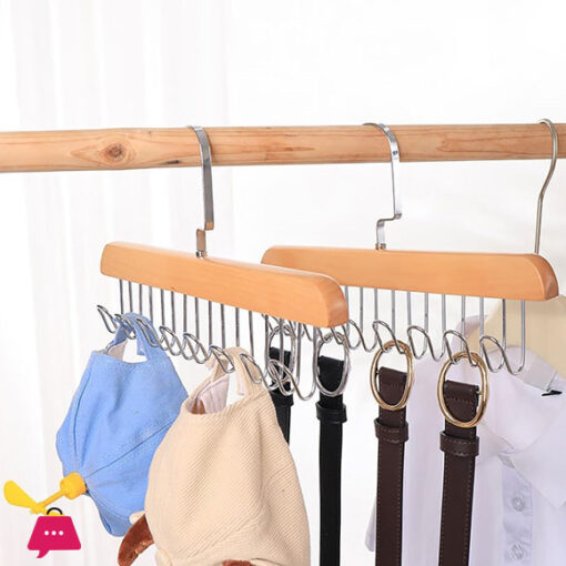 High Quality Wooden 8 Hook Clothes Hanger 360° Rotation 1Pcs