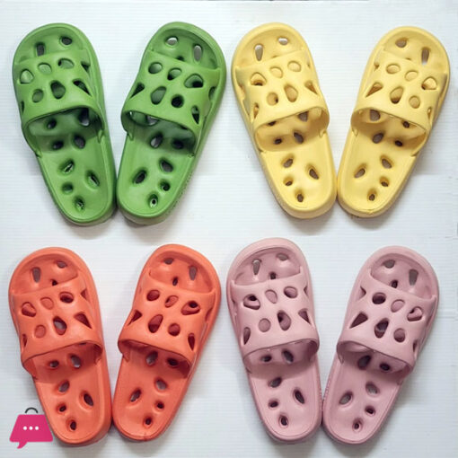 Hollow Out Bathroom Shower Slippers Women Men Slides Anti-Slip