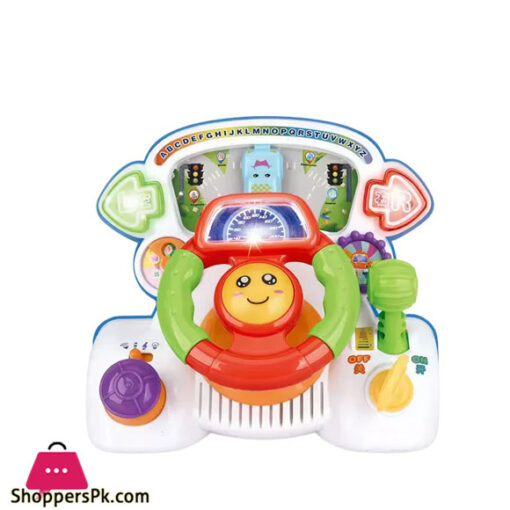 kids Educational Interactive Steering Wheel Toy With Music & Lights