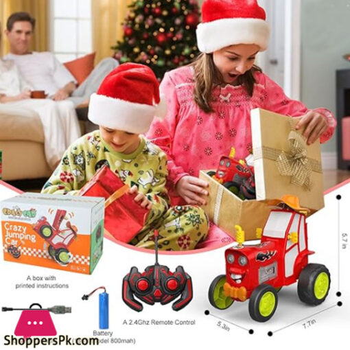 Crazy Jumping Tractor Kids Rechargeable Remote Control Crazy Jumping Cars Toys