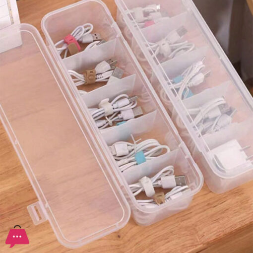 One-piece Data Cable Storage Box Five Part Design