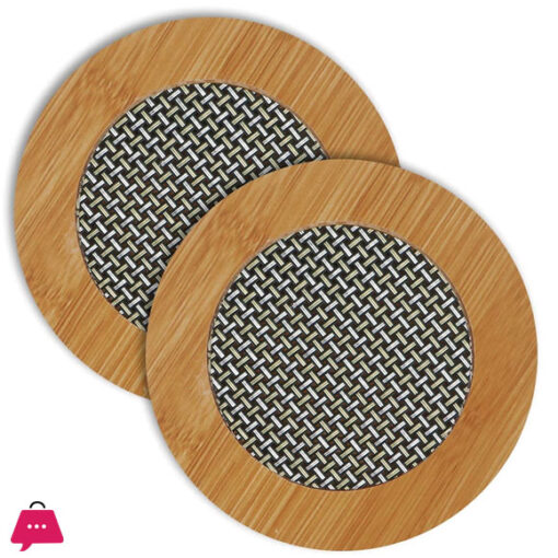 Round Shape Wooden Anti Hot Heat Resistant Tea Coaster 9.5cm