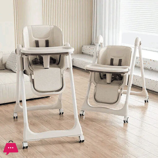 Toddler High Chair with Wheels for Dining Table