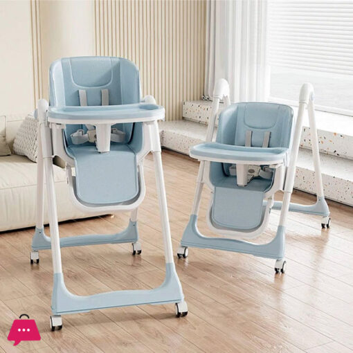 Toddler High Chair with Wheels for Dining Table