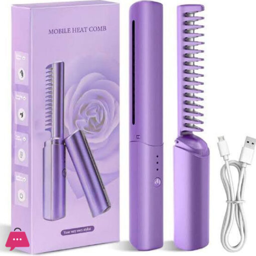 2 in1 wireless comb straightner Portable Mini Electric Hair Brush Dual Use