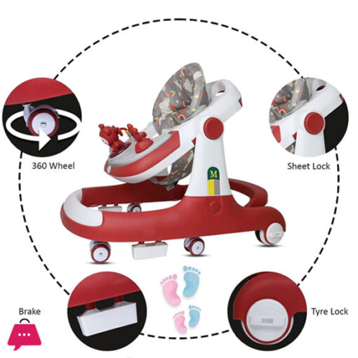 Multi-Functional Anti-Flip Baby Stroller Baby Walker Can Sit and Push Starting Car