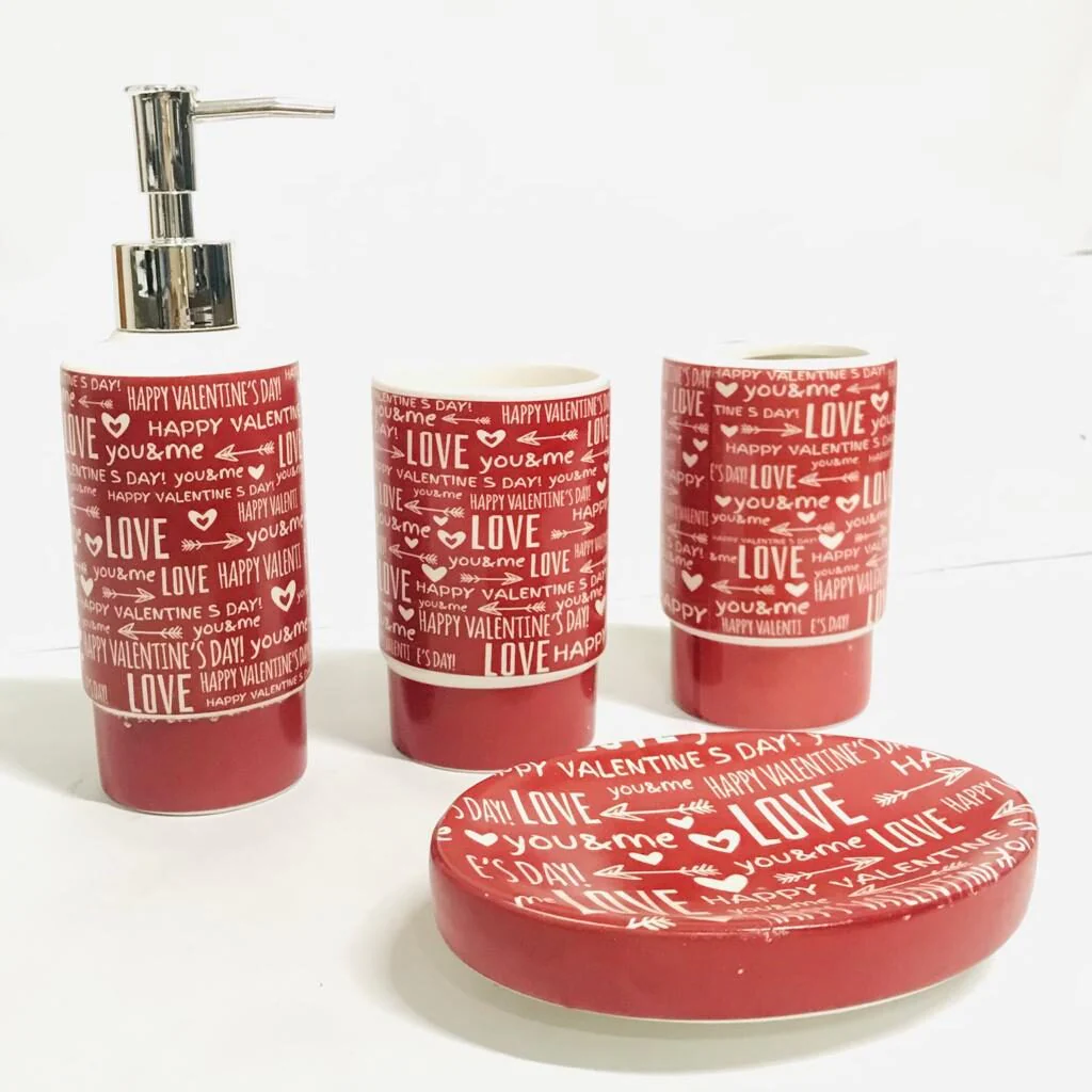 4 Pcs Ceramic Bath Set 4 4 Pcs Ceramic Bath Set