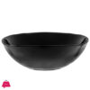 Opal Black Glass Marble Big Bowl for Serving 22cm – 1Pcs