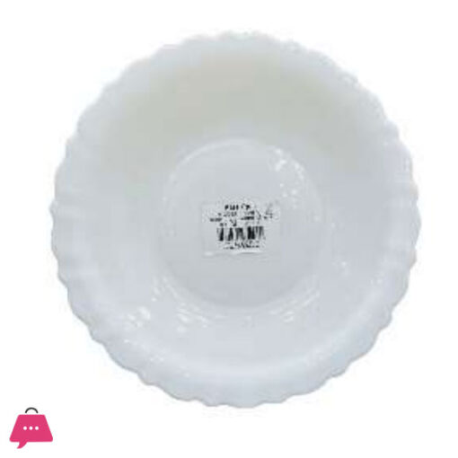 Opal Glass Marble Deep Plate Round Shape 23cm 6-Pcs