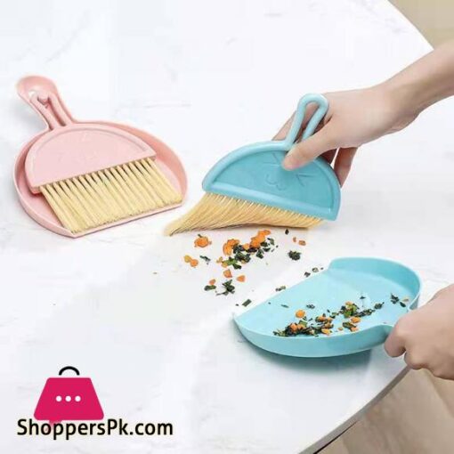 Small Home School Office Floor Dust Brooms and Dustpan Set Desktop Keyboard Cleaning Brush