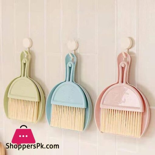 Small Home School Office Floor Dust Brooms and Dustpan Set Desktop Keyboard Cleaning Brush