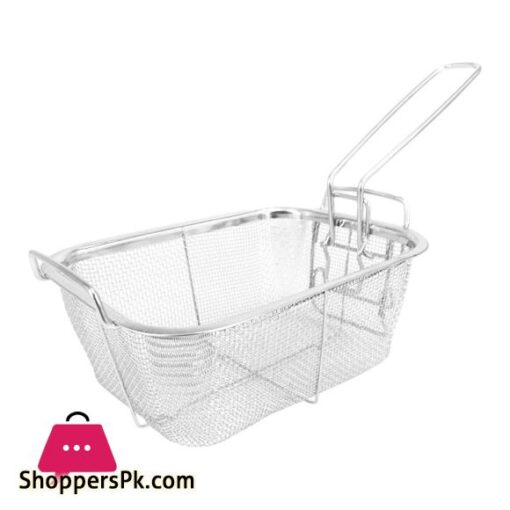 Stainless Steel Deep Fry Basket Food Presentation Baskets Sturdy Food Strainer for Barbecue Cafe Chicken Wing Home Restaurant