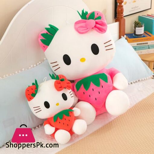 Strawberry Hello Kitty Plush Doll Cartoon Doll 28CM