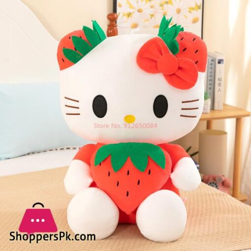 Strawberry Hello Kitty Plush Doll Cartoon Doll 35CM