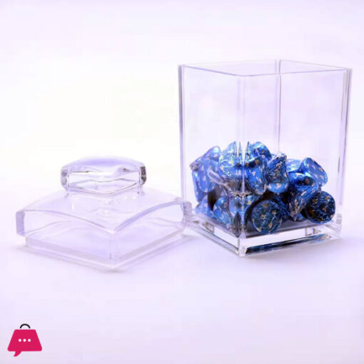 Air Tight Clear Square Acrylic Jar 580ml - K-5013