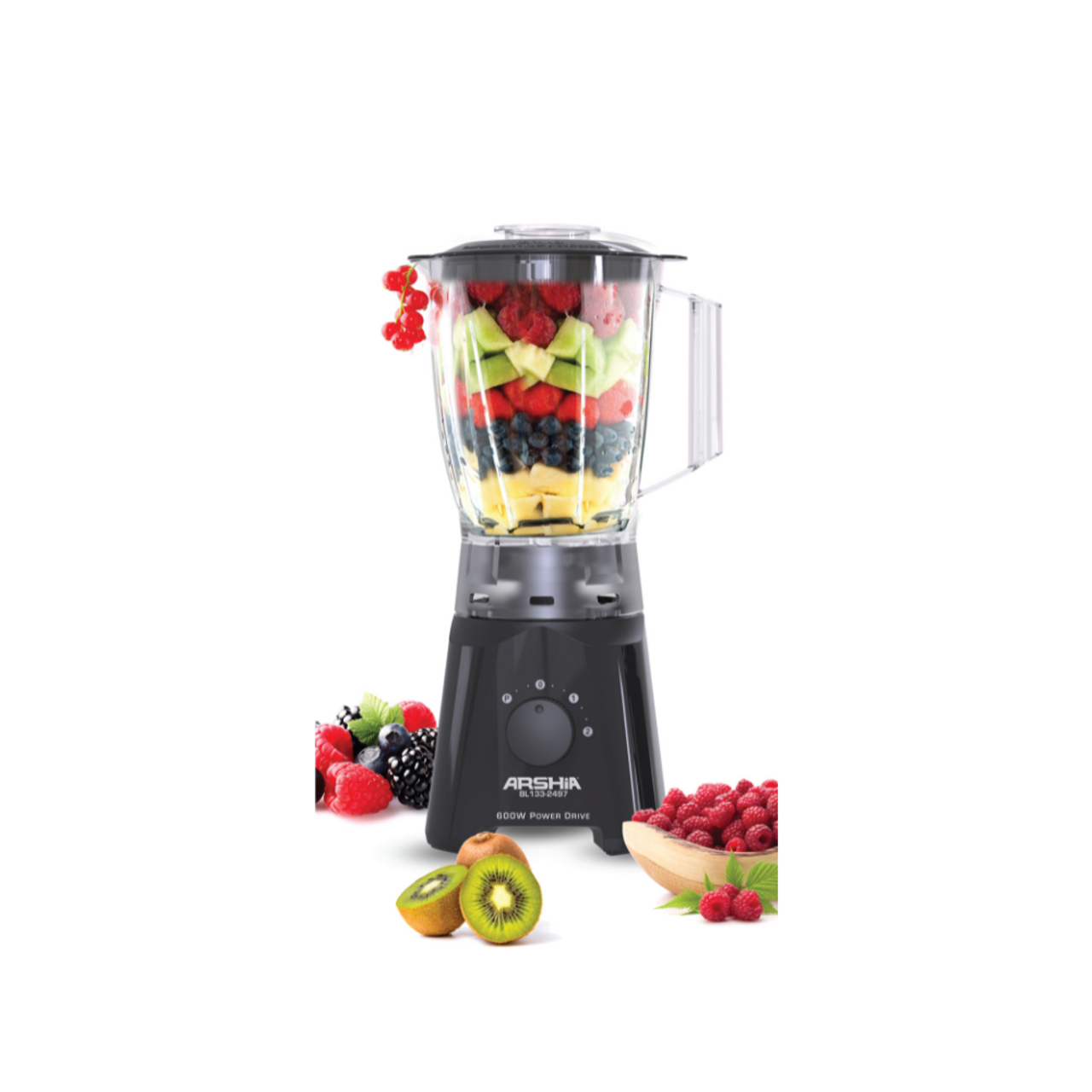 Arshia 2 In 1 Blender With Coffee Grinder Black - 2497