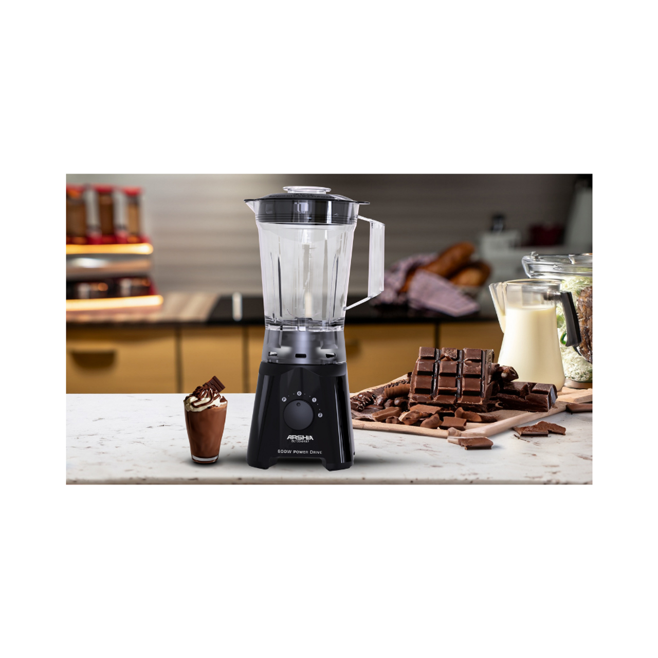 Arshia 2 In 1 Blender With Coffee Grinder Black - 2497