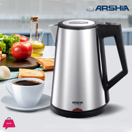 Arshia Stainless Steel Electric Kettle Silver - 2392