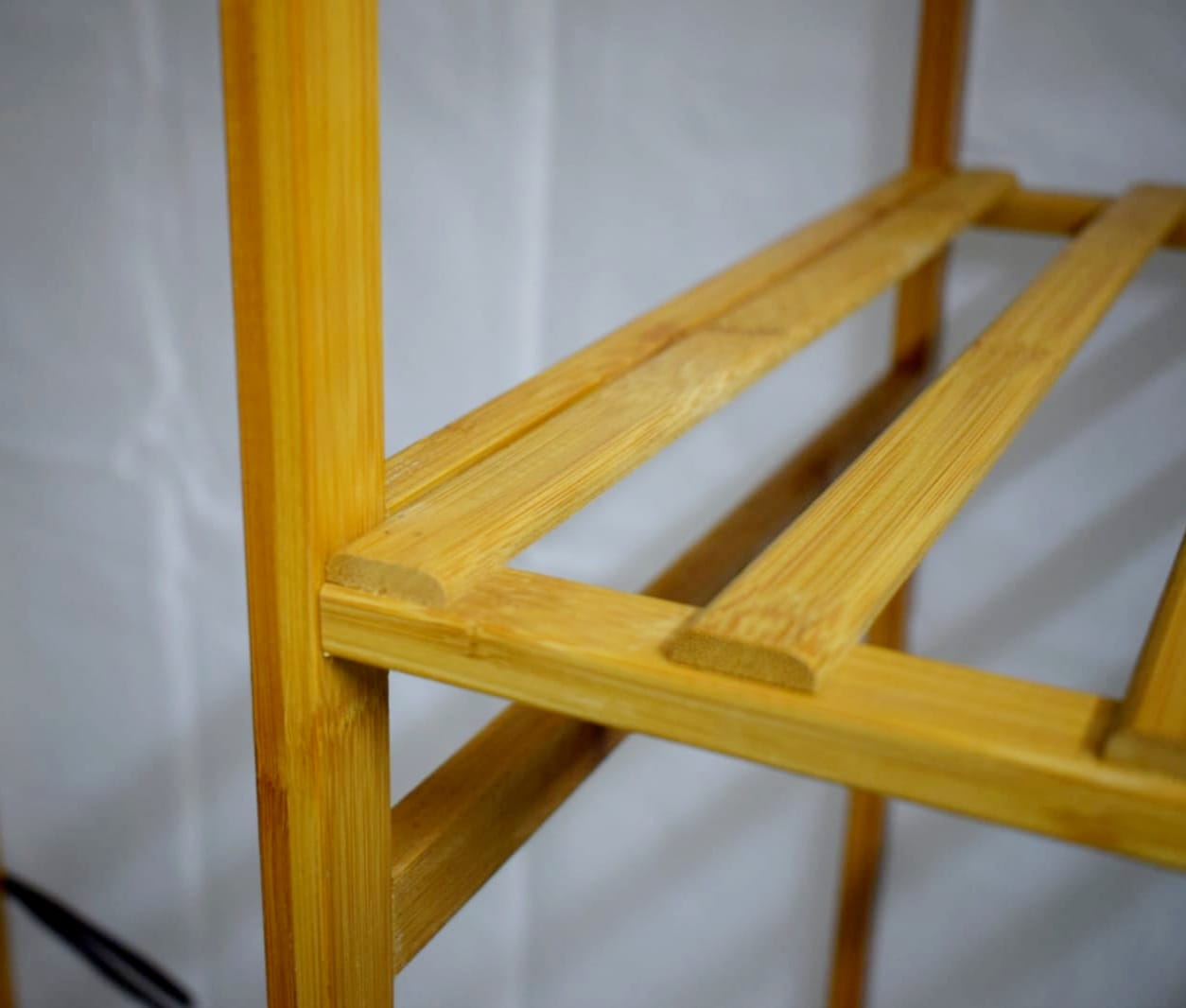 Bamboo Wardrobe with Hanging Bamboo Clothes Rack