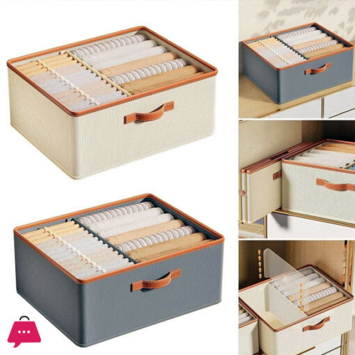 Foldable Clothing Storage Box Non-Woven Fabric Divider Storage Box Wardrobe Organizer