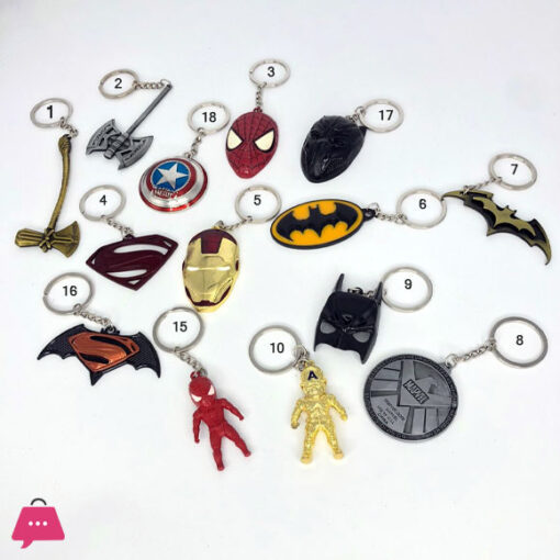 Metal Marvel Avengers Herois Keychain - 1 Piece