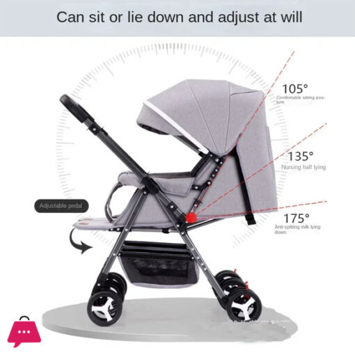 Twin Lightweight Travel Stroller Double Shock Absorbing Stroller Folding Stroller Newborn Baby Two-way Swivel Seat Baby Stroller