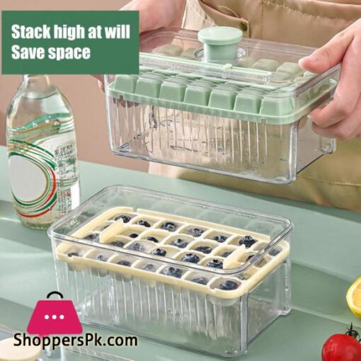 1 Set Ice Cube Mold Convenient Ice Cube Maker Easy to Demold Ice Cube Storage Box with Shovel Kitchen Supplies