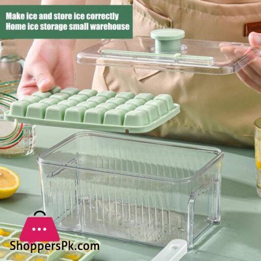 1 Set Ice Cube Mold Convenient Ice Cube Maker Easy to Demold Ice Cube Storage Box with Shovel Kitchen Supplies