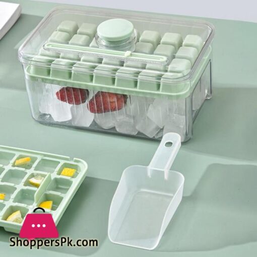 1 Set Ice Cube Mold Convenient Ice Cube Maker Easy to Demold Ice Cube Storage Box with Shovel Kitchen Supplies