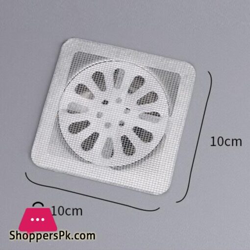 10-pcs Anti Blocking Drain Filter Screen Disposable Kitchen Bathroom Floor Sticker PVC Woven Drainage Mesh Net Hair Catcher