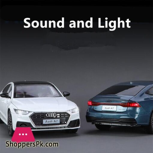 1:24 AUDI A7 Coupe Alloy Sports Car Model Diecasts Metal Vehicles Car Model Sound and Light Simulation Collection Kids Toy Gifts