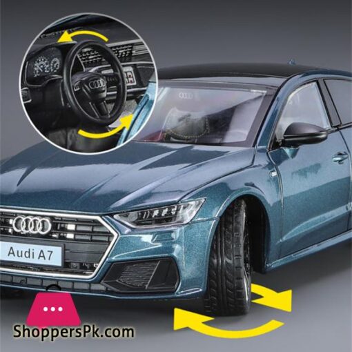 1:24 AUDI A7 Coupe Alloy Sports Car Model Diecasts Metal Vehicles Car Model Sound and Light Simulation Collection Kids Toy Gifts