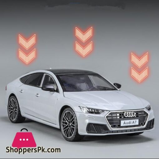 1:24 AUDI A7 Coupe Alloy Sports Car Model Diecasts Metal Vehicles Car Model Sound and Light Simulation Collection Kids Toy Gifts