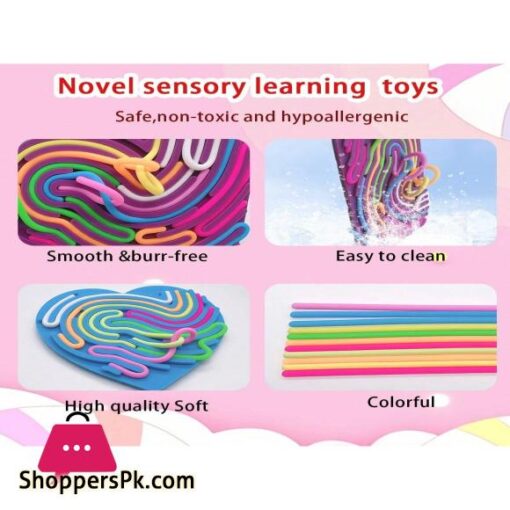 1Set Sensory Activity Board Silicone Fidget Toy for Calming Stress Anxiety ADHD & Autism