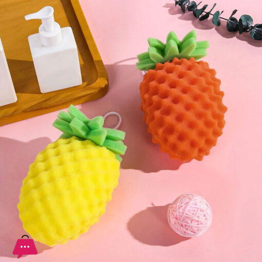 1pc Pineapple Strawberry Shape Random Bath Sponge