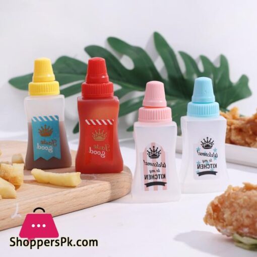 2pcsset Mini Ketchup Bottle Portable Salad Squeeze Bottle Lunch Box Seasoning Bottle Kitchen Accessories