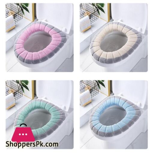 2 Pieces Toilet Seat Cover Household Products Plush Thickened Warm Winter Mens And Womens Bathroom Special