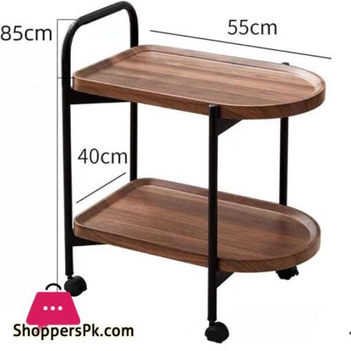 2 Tier Tea Trolley Wood Texture