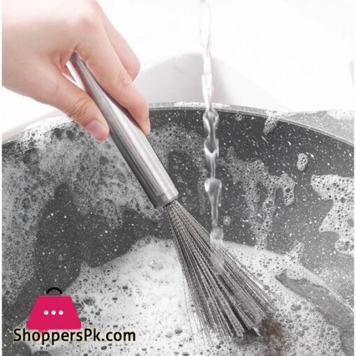 304 Stainless Steel Pot Brus Cleaning Brush Pot brush Utensil Scrubber Scouring for Brush Dishwashing Descaling Wire Brush