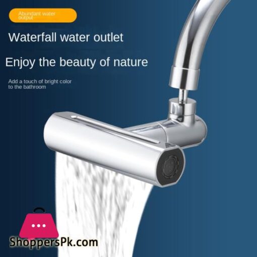 360° Swivel Waterfall Faucet Extension Adapter Sprayer 4 Modes Multifunctional Waterfall Pressurized Bubbler Kitchen Accessories